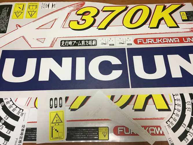 Комплект наклеек для манипулятора UNIC URA370