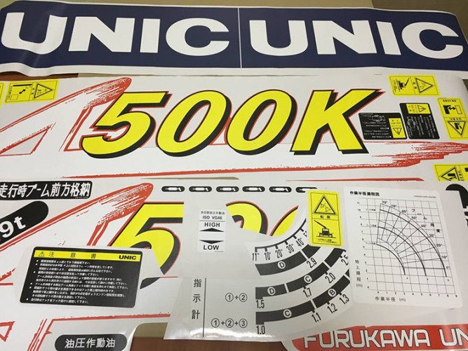 Комплект наклеек для манипулятора UNIC URA500