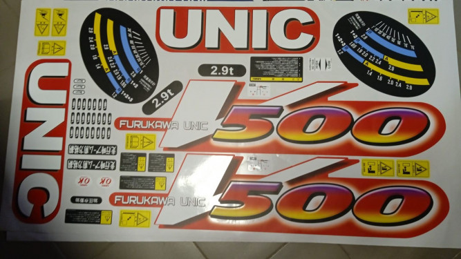 Комплект наклеек для манипулятора UNIC URV500