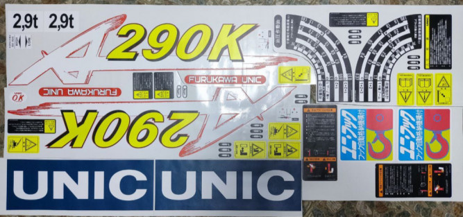 Комплект наклеек для манипулятора UNIC URA290